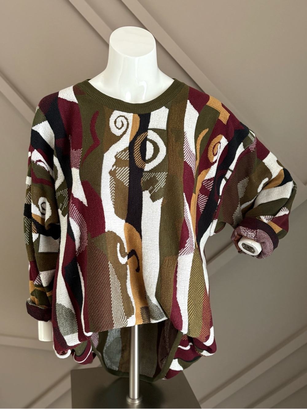Vintage Marella Abstract Knit Sweater XL
